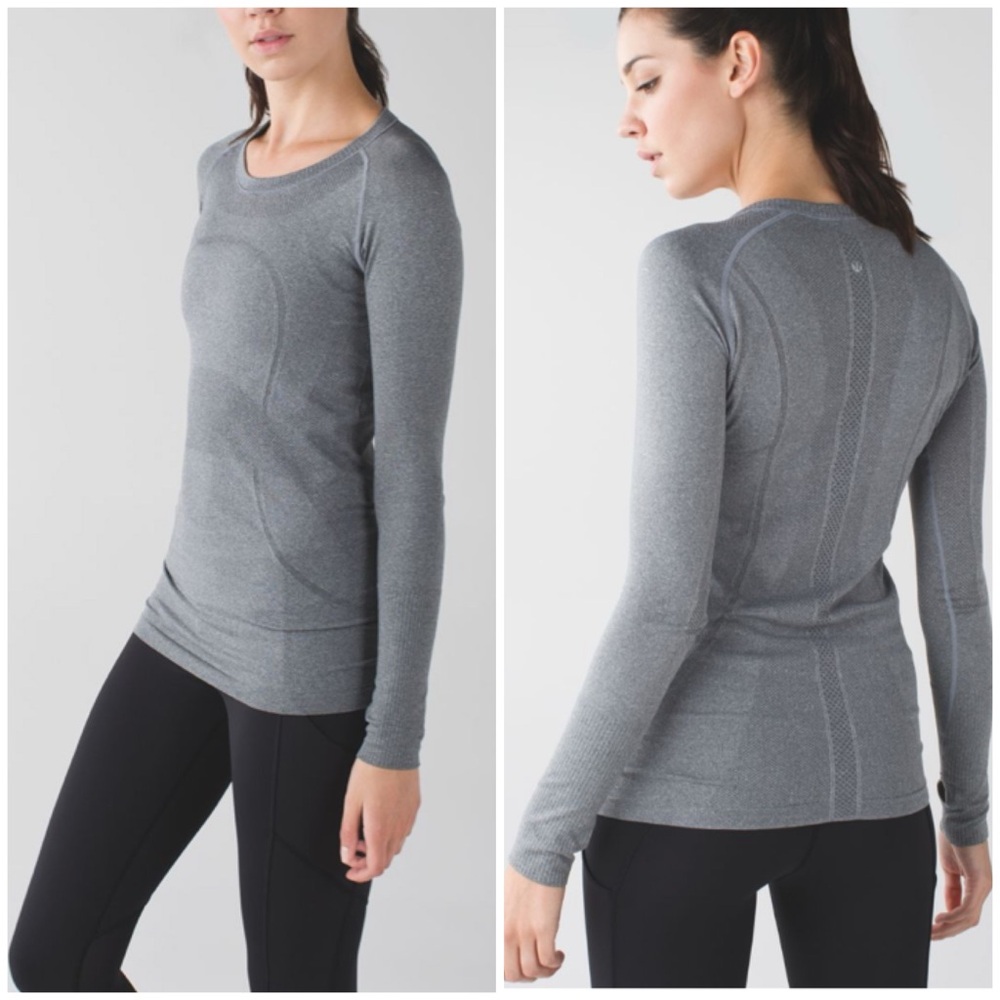 Lululemon Swiftly Tech Long Sleeve Crew in Heathered Slate [6041]